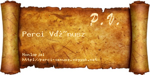 Perci Vénusz névjegykártya